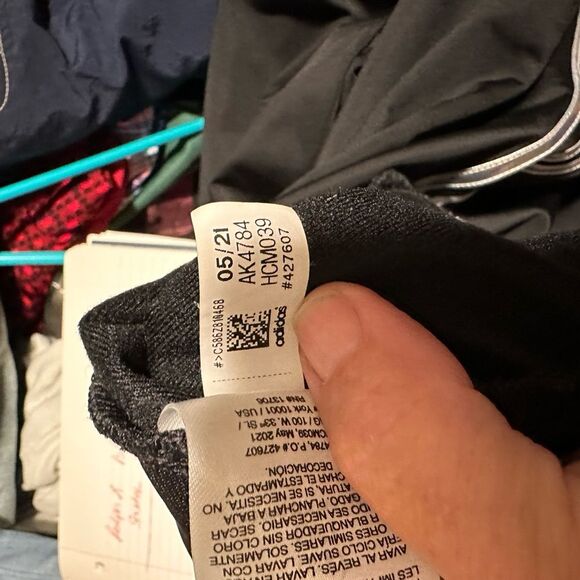 Adidas Boys Track Pants Joggers Black/Silver Size 14 - Picture 5 of 6